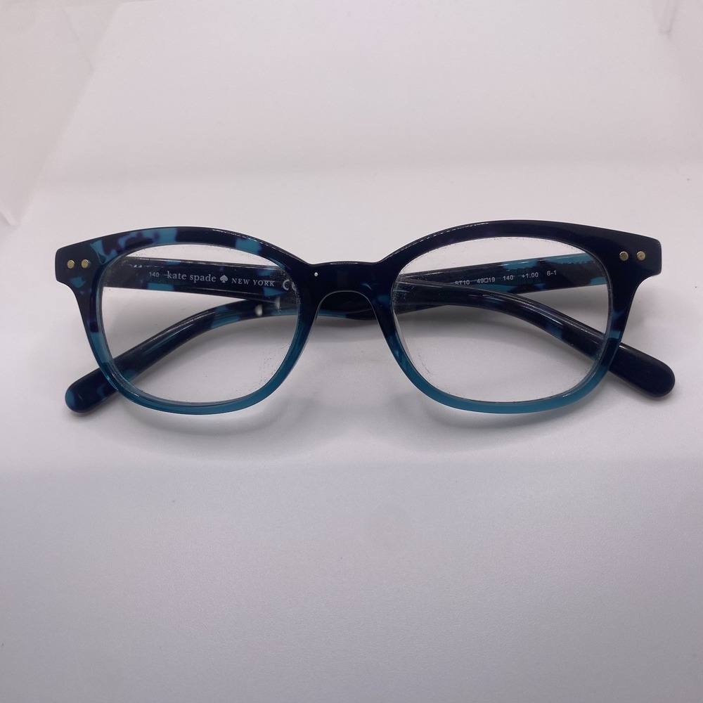 Kate Spade Reading Eyeglasses FRAMES ONLY Rebecca 49-19-140 +1.00 Black Blue 619